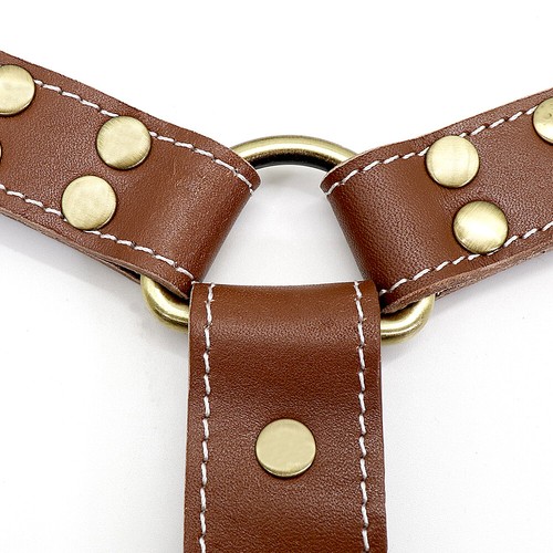 Genuine Leather Large Dog Pet Vest Harness for Big Dogs Pitbull German Shepherd - Picture 7 of 13