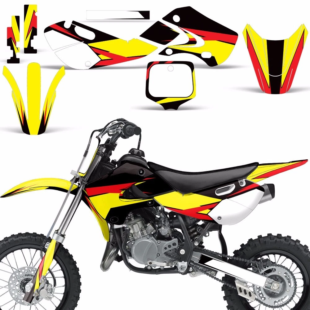 Decal Graphic Kit Suzuki DRZ 110 Dirt Bike Sticker w Backgrounds