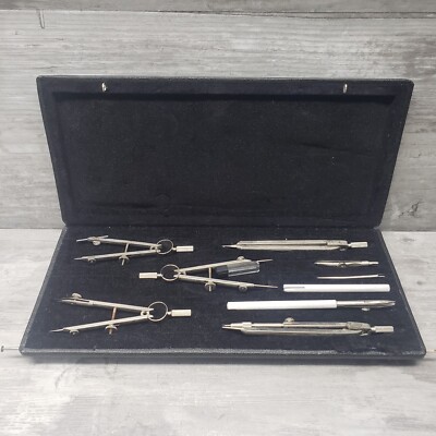 Vintage KIN 427 Architectural Compass Drawing Set Made In Czechoslovakia