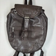Canyon Outback Dark Brown Leather Medium Backpack Bag Unisex Boho