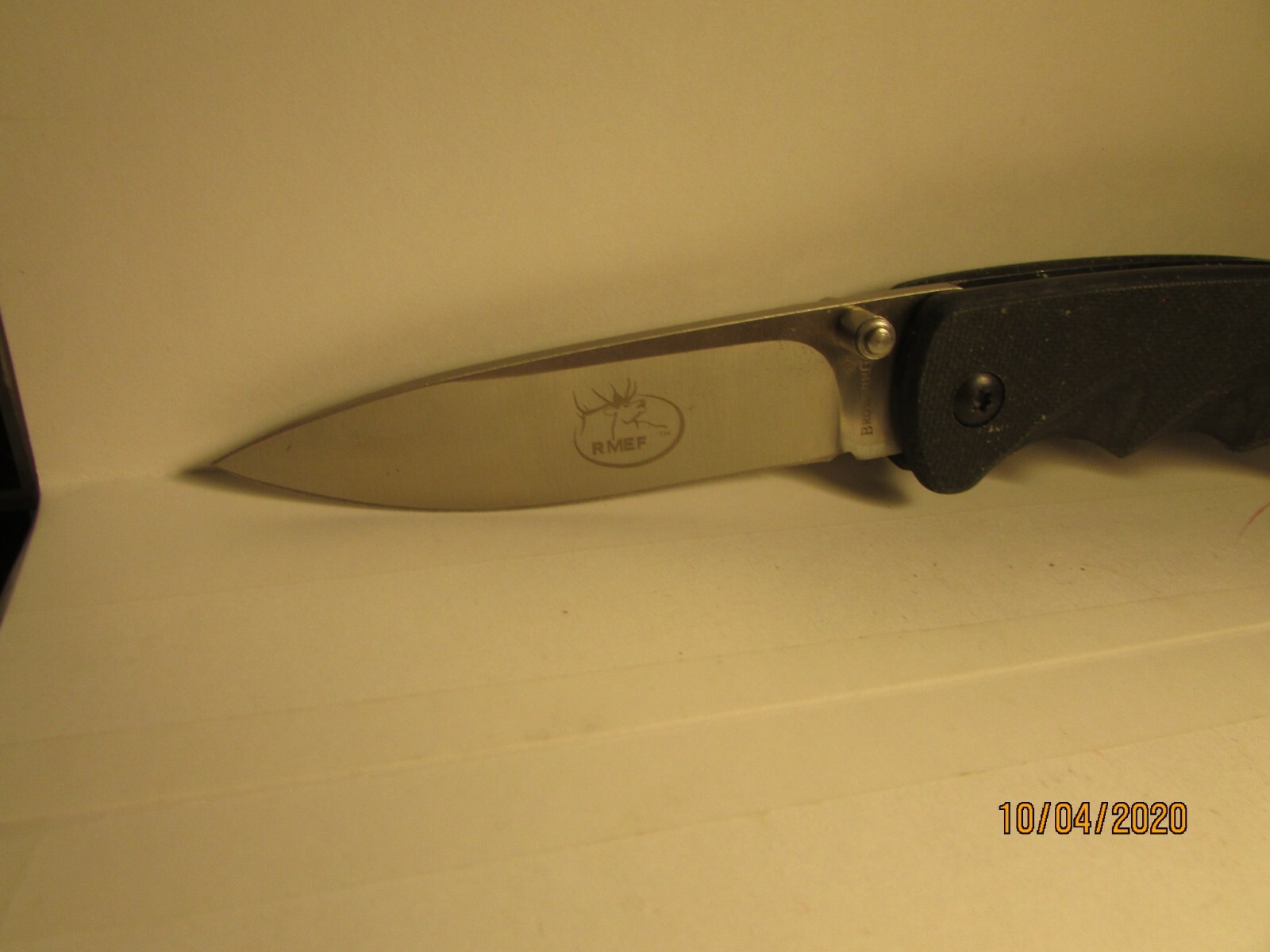 Browning 478 RMEF 3 1/2"Blade Folding Knife Lockblade Black handle