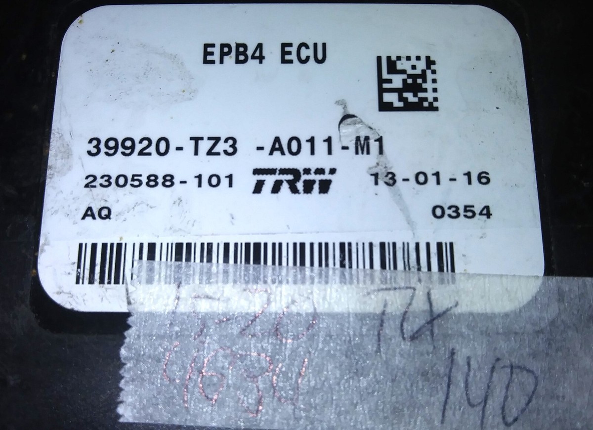 39920-TZ3-A011-M1 parking brake control module 2015-2020 Acura TLX