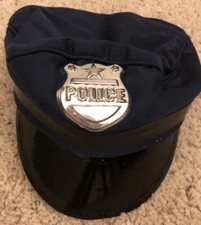 Adult Size Navy Blue Police Hat Dress Up Costume Accessory
