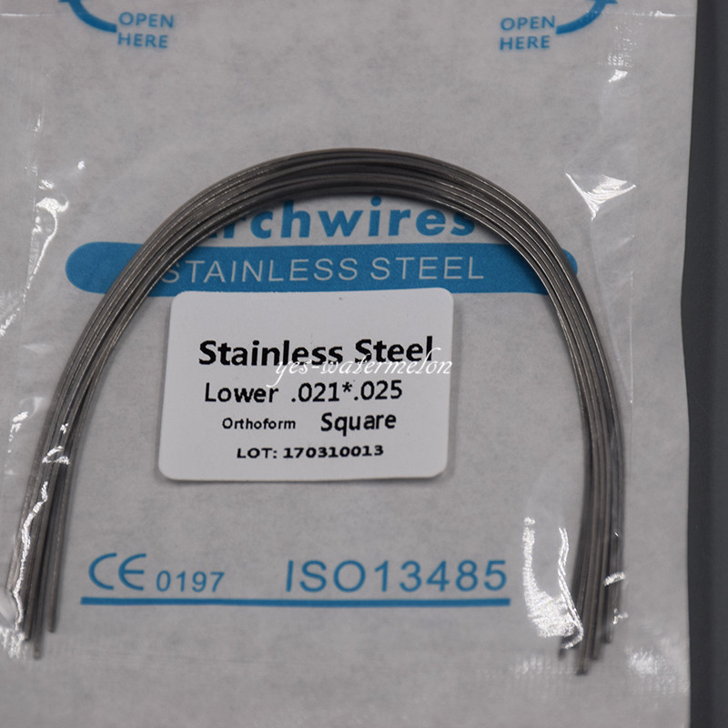 1 Pack Dental Stainless Steel Rectangular Arch Wire Natural/Square ...