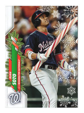 2020 Holiday WalMart Mega Box Short Print Variations Juan Soto (Candy Cane Bat)