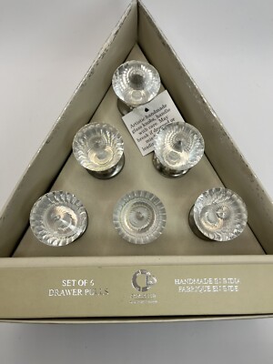 Casa Decor Handmade Crystal Drawer Pulls Set Of 6