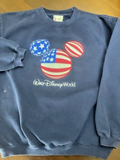 Walt Disney World Sweatshirt Crewneck Y2K Mickey Mouse Disney Park Large Vintage