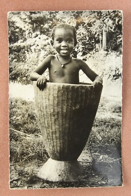Africa SENEGAL Ethnic types Boy Mission Saint-Esprit Old photo postcard 1950s 