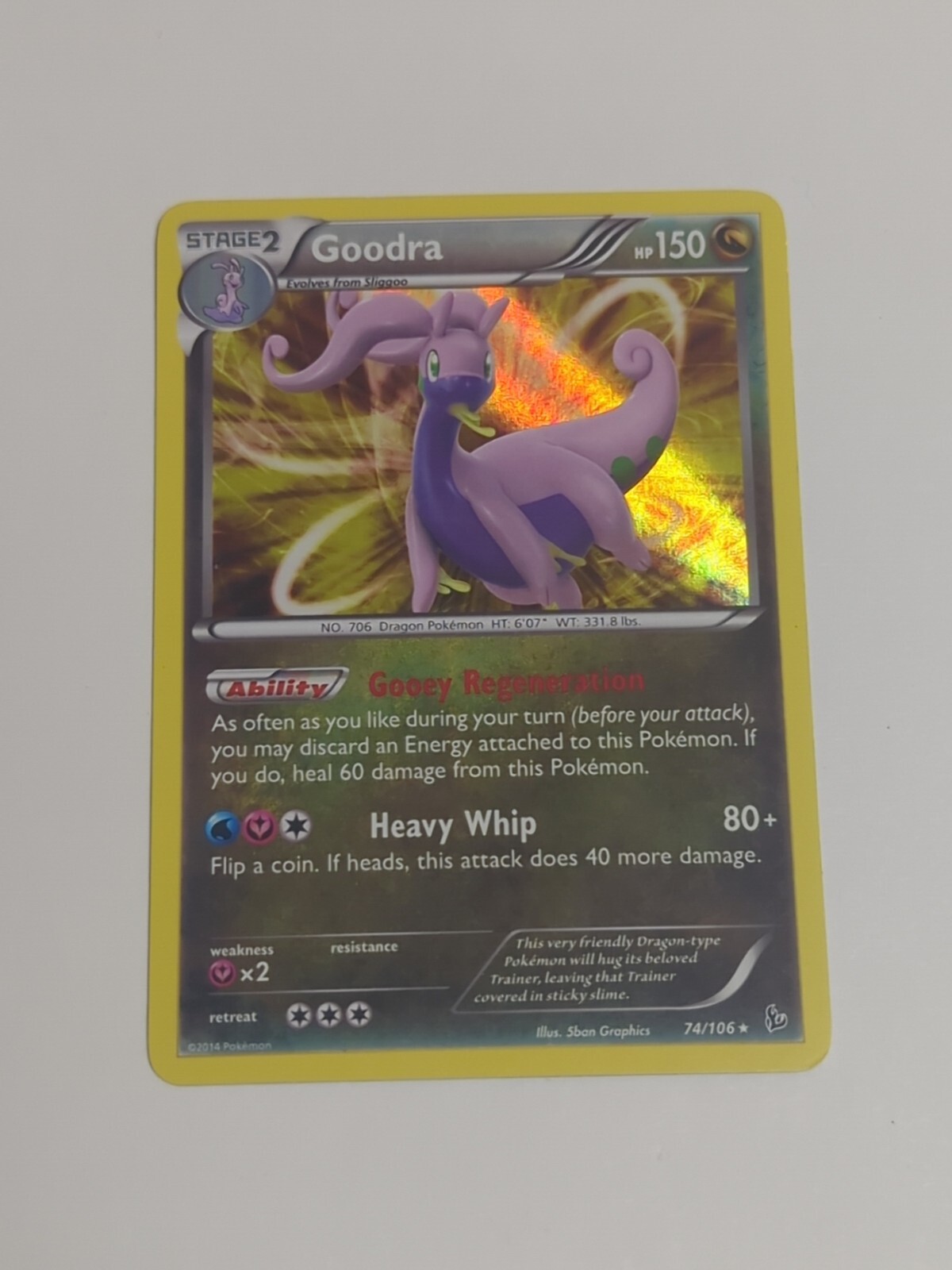 Goodra - 74/106 - Holo Rare NM English Pokemon XY FlashFire
