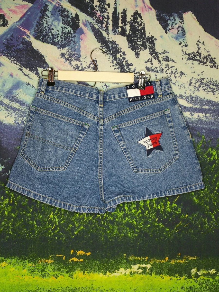 Vintage Tommy Hilfiger Womens High Waisted Denim Shorts Tommy