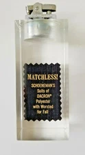 Vintage Lucite Schoeneman's Suits Advertising Table Lighter
