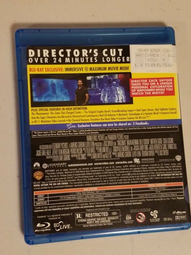 Watchmen (Blu-ray Disc, 2009, Directors Cut) - Picture 2 of 3