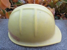 1950's vintage JACKSON PRODUCTS Fiberglass Hard Hat helmet RARE YELLOW!