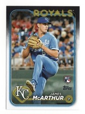 James McArthur 434 2024 ToppsRC Rookie Kansas City Royals Card