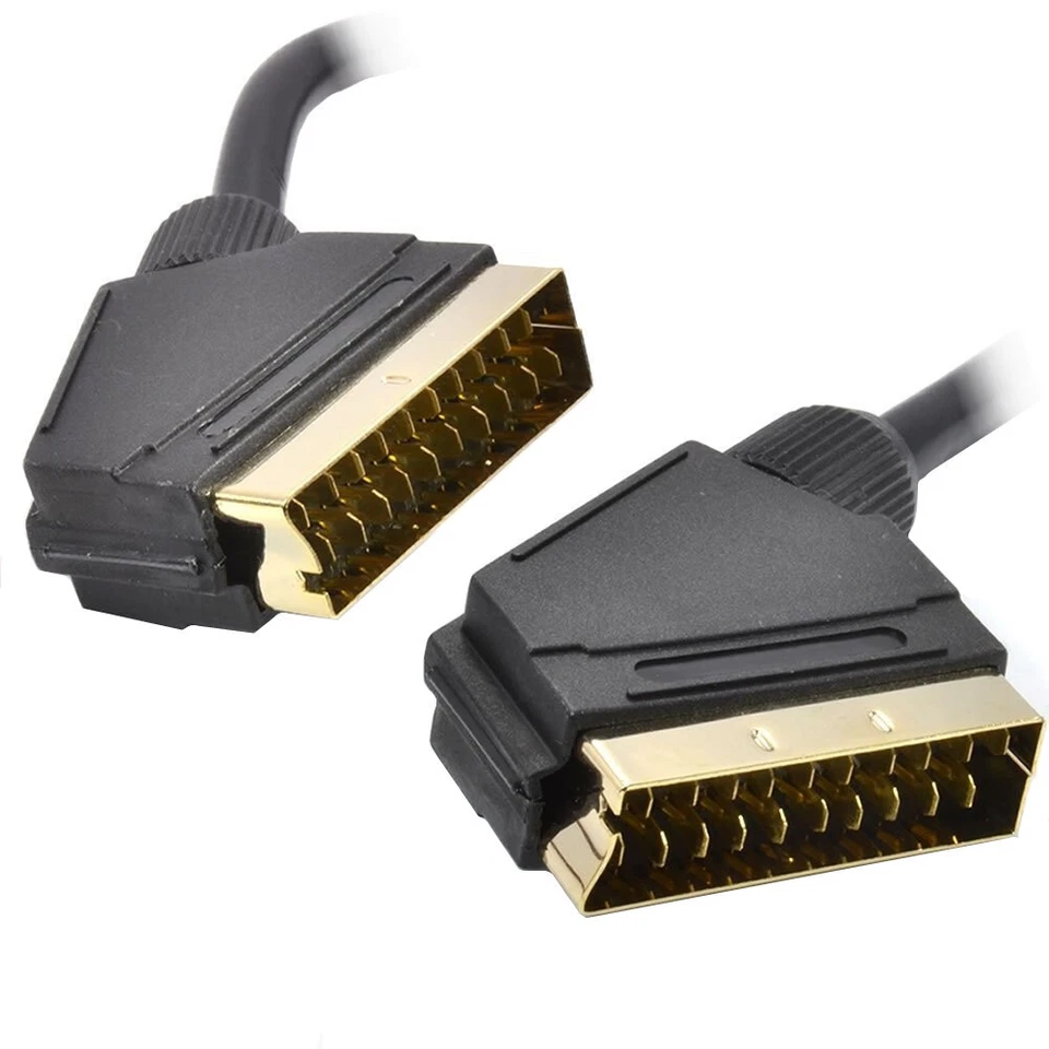 1.5m/3m/5m Premium SCART Male To Male AV Cable Gold Plated Connectors - Image 2 of 4