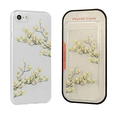 HUAWEI HONOR 8A Etui Bunt Muster Blumen Flower Hülle Case Magnolia Weiß