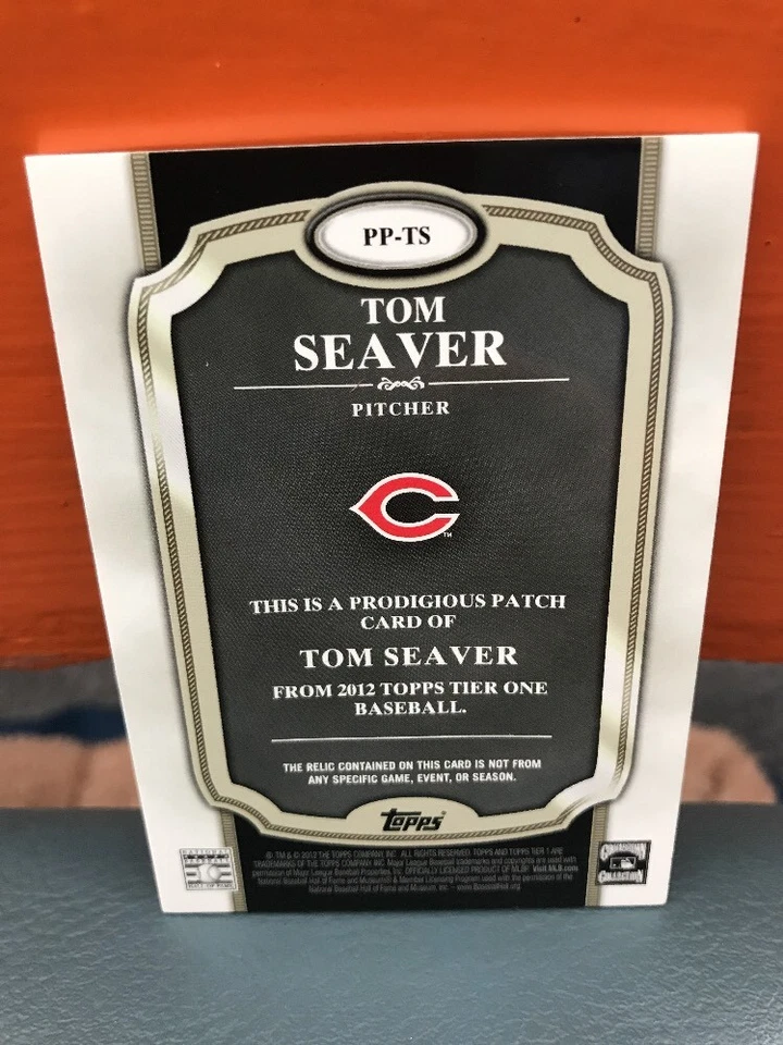 2012 Topps Tier One Prodigious Patches Tom Seaver #’d 10 - Image 2 of 2