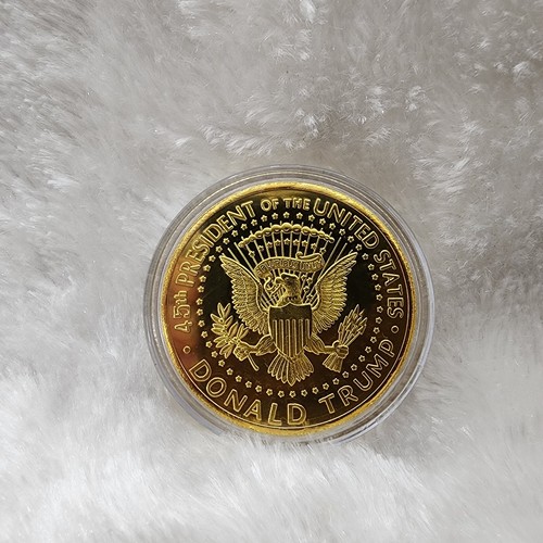 2017 45th President Donald Trump Gold Plated Collectable Coin Eagle commemorate - Picture 5 of 6