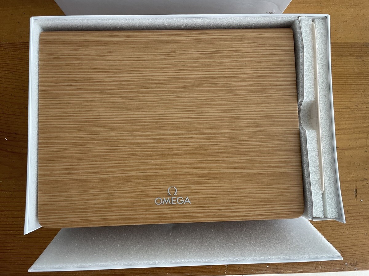 Omega Authentic Wooden Lacquered Watch Box and Leather Doc/Holder