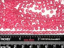 600 Preciosa Czech Glass Fire Polished Round Beads 4mm Crystal Pink Rose coated
