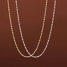 Wholesale 1.5MM Woman 18K Gold Plated Starry Thin Chain Necklace