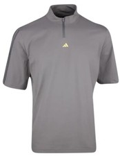 adidas Golf Shirt - Twistknit QZ Mock Pique - Charcoal