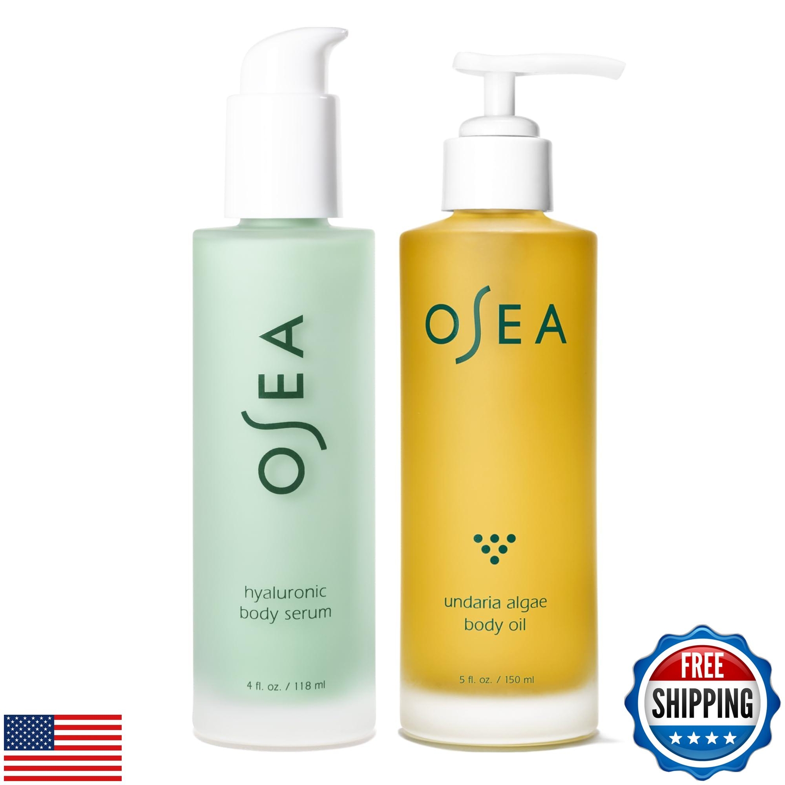 OSEA Undaria Algae Body Oil 5 oz with Hyaluronic Body Serum 4 oz