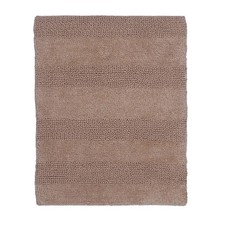 Knightsbridge Stylish Wide Cut Design Cotton Bath Rug 17" X 24" Natural
