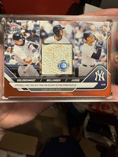 2025 Topps NOW Judge, Goldschmidt, Bellinger Card #19A Game Used Base Gold 13/25