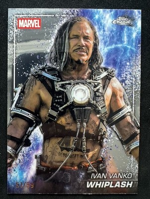2025 Topps Chrome Marvel Studios Whiplash The Snap Variation /99 SSP Iron Man 2