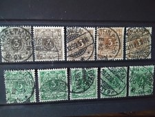 Dt.Reich 1889, MiNr. 45+46, je 5Stck, gestempelt