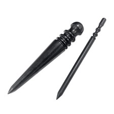 Professional 2Pcs.Leather Edge Burnisher Ebony Wood Edge Slicker Leather Craf...