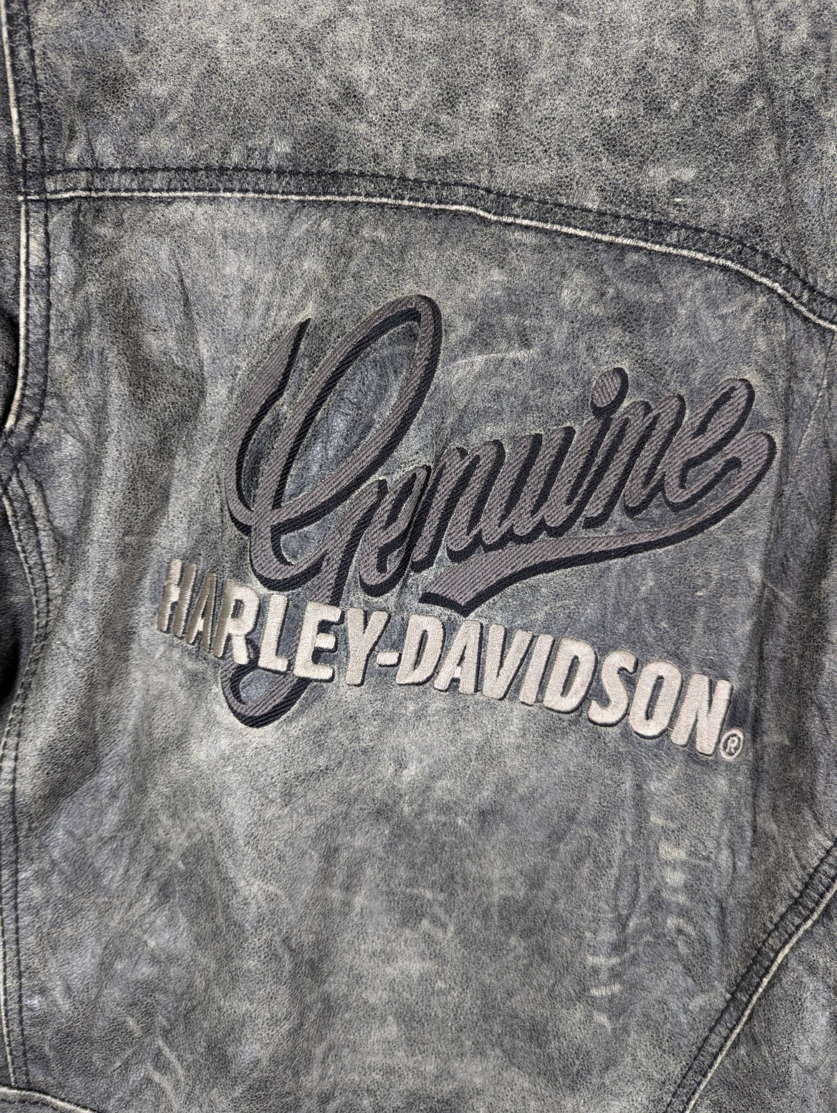 Harley Davidson Distressed Leather Racing Jacket Women's Medium Short Slim USA image 9