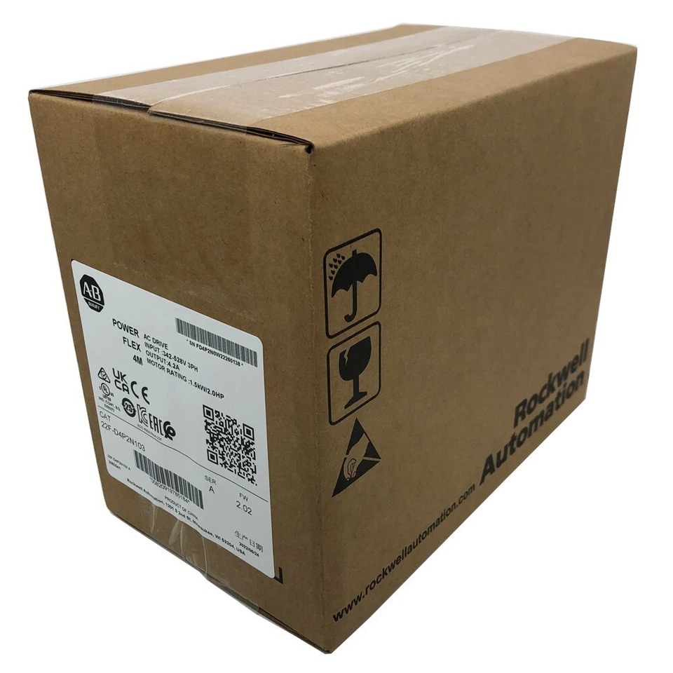 NEW AB 22F-D4P2N103 PowerFlex 4M 1.5 kW (2 HP) AC Drive 22FD4P2N103 US Free Tax - Image 2 of 4