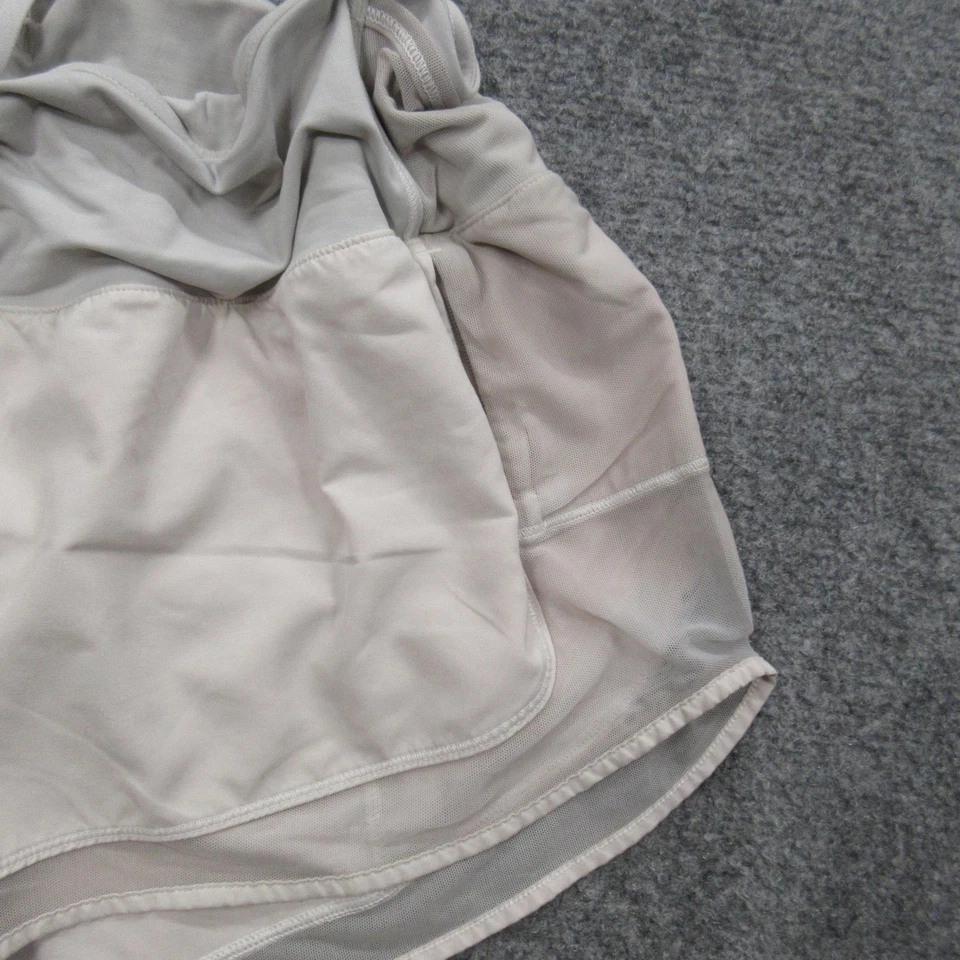 Pantalones Cortos Lululemon Mujer 8 Gris Rosa Claro Correr Velocidad Activa Malla Bolsillos Gimnasio Foto 2 de 4
