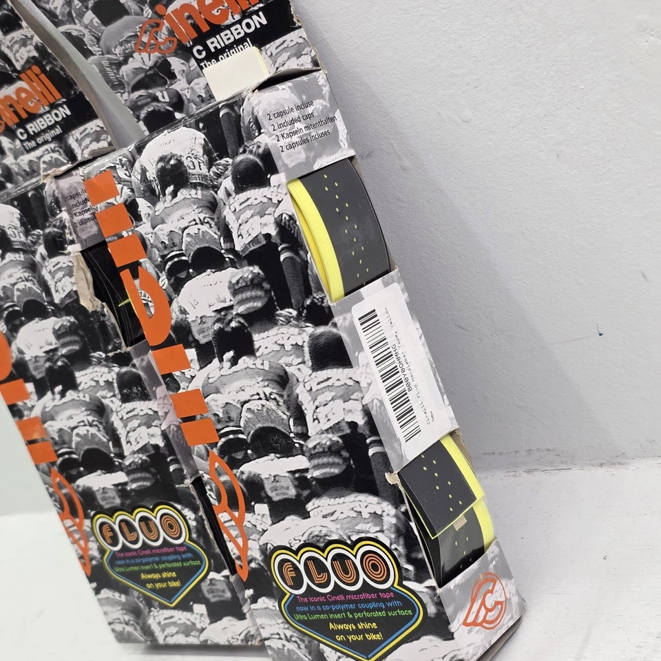 2 - Cinelli Fluo Cork Handlebar Tape Ribbon Original Neon Yellow Bicycle Bike - Image 2 of 4