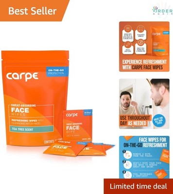 Face Wipes Sweat Absorbing 15 All Skin Refreshing Soothing On-The-Go