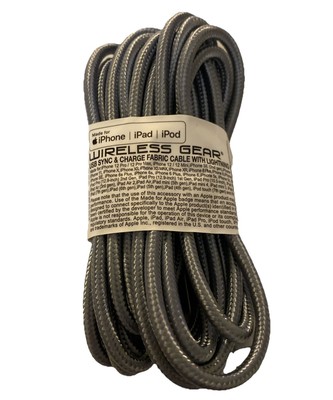 10ft USB Sync & Charge Fabric Cable Quick Fast Connectivity