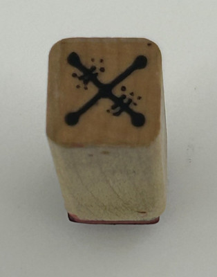 CROSS X JACKS Small Wood Mount Rubber Stamp