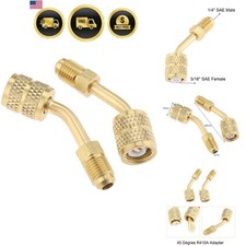 R410a Adapter 5/16 Female, 1/4 Male SAE Swivel Adapter Fits for Mini Split Sy...