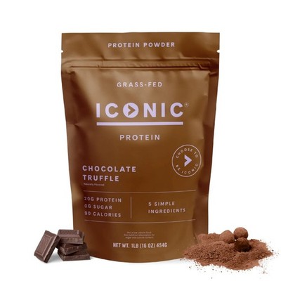 ICONIC Protein Powder, Chocolate Truffle - Sugar Free, Low Carb Protein Powde...