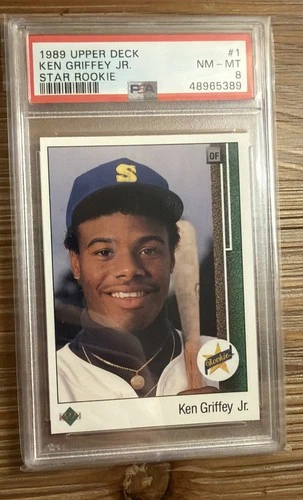 1989 Upper Deck Star Rookie #1 Ken Griffey Jr RC Rookie NM-MT PSA 8