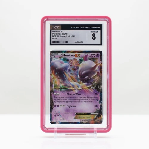 Pokemon Mewtwo EX Holo #61/162 BREAKthrough 2015 - CGC 8