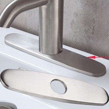 10" Kitchen Faucet Plate Sink Hole Cover Deck Escutcheon Nickel Stainless Steel