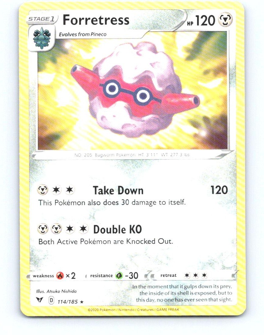 Forretress 114/185 Rare Vivid Voltage Pokemon Near Mint