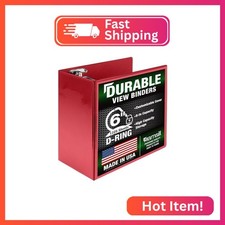 Samsill Durable 6 inch 3 Ring Binder, Locking D Ring Binder, Customizable Clear