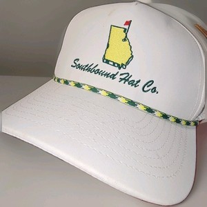 Masters White Hat Cap Augusta National Golf Club Adjustable American Needle Map 