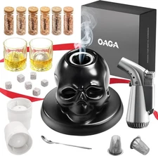 Whiskey Smoker Kit with Torch 21-Piece & 6 Wood Chips - Old Fashioned Cocktail S