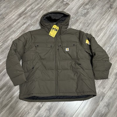 Carhartt Men s Montana Loose Fit Insulated Jacket Green Size 2XL Rain Defender