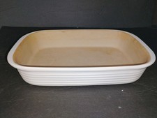 Pampered Chef Vanilla Stoneware Casserole Baking Dish Family Heritage 9" x 13"